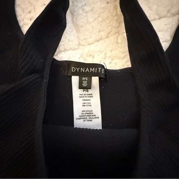 Dynamite Black Ribbed Square-Neck Tank - Picture 5 of 5